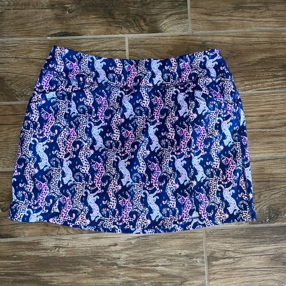 Lilly Pulitzer Dresses & Skirts - Lilly Pulitzer Luxletic Skort Sabbia UPF 50+ Oyster Bay Navy On The Catwalk